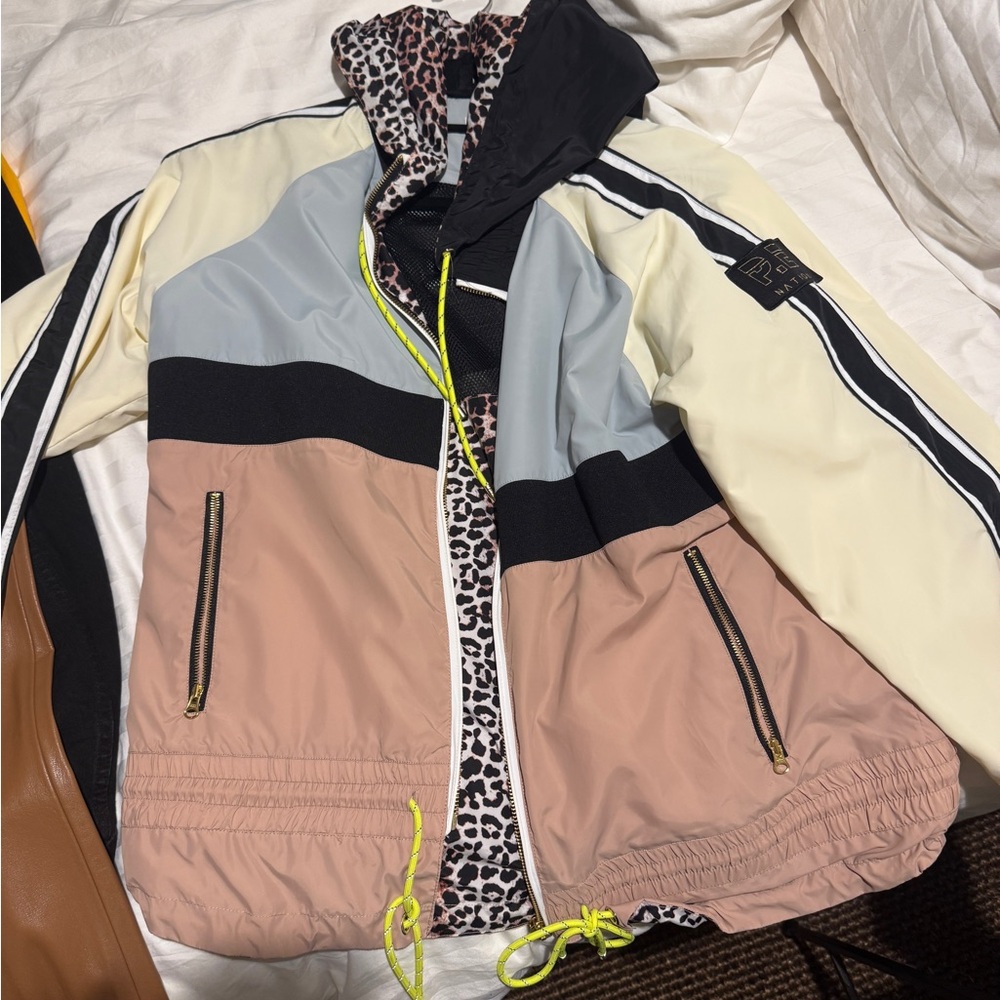P.E Nation x KITH Multicolor Bomber Jacket with Leopard Accents
